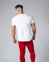 Slim Fit 2 Line T-Shirt - White