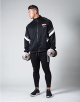 Oversize Angle Line Track Jacket - Black
