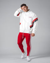 Oversize Angle Line Track Jacket - White