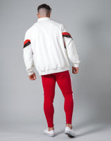 Oversize Angle Line Track Jacket - White