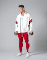 Oversize Angle Line Track Jacket - White