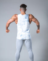 Tie Dye Punk Logo Tanktop - White