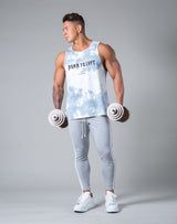 Tie Dye Punk Logo Tanktop - White