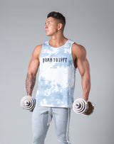 Tie Dye Punk Logo Tanktop - White