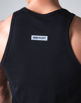Rear Patch Piping Tanktop - Black