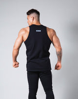 Rear Patch Piping Tanktop - Black