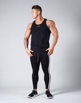 Rear Patch Piping Tanktop - Black