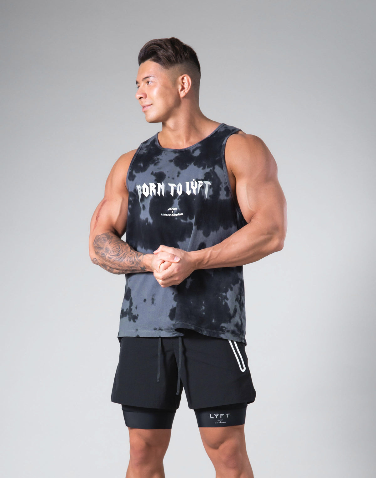 Tie Dye Punk Logo Tanktop - Black