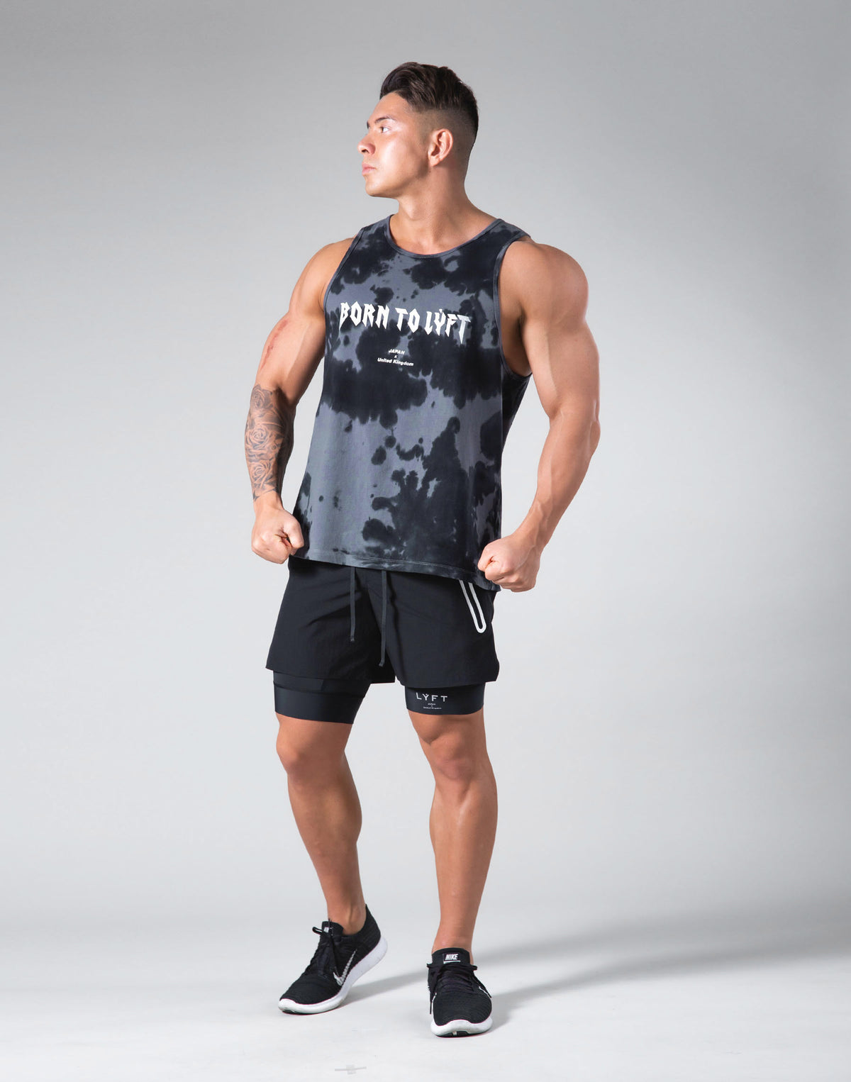 Tie Dye Punk Logo Tanktop - Black