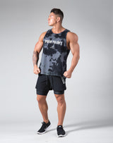 Tie Dye Punk Logo Tanktop - Black