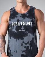 Tie Dye Punk Logo Tanktop - Black