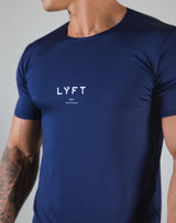<transcy>Seamless Slimfit T-Shirt --Navy</transcy>