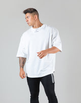 Neck Logo Big T-Shirt "Wide Shoulder" - White