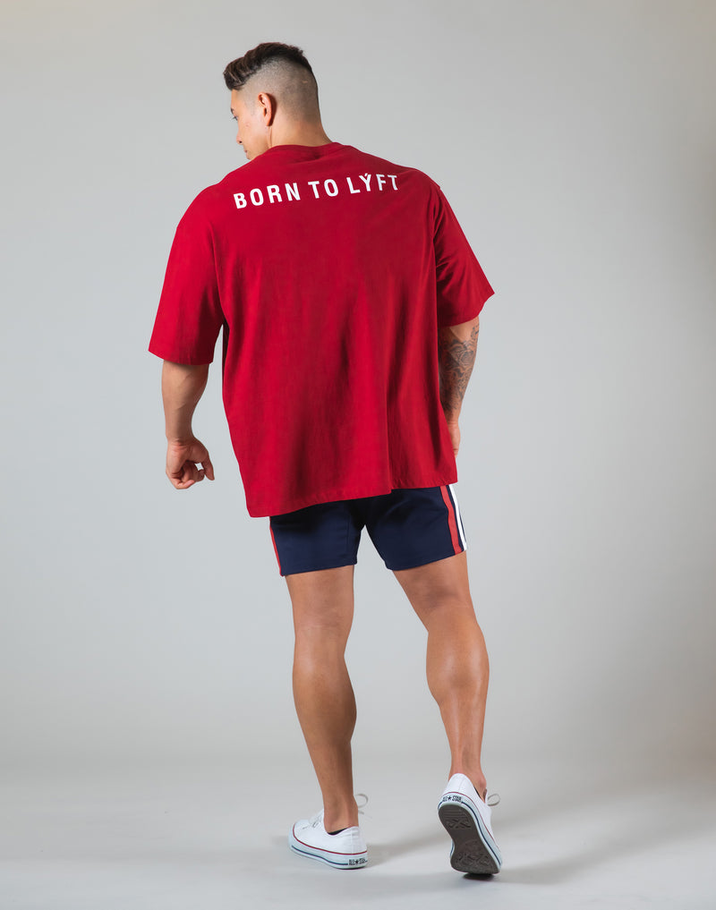 Born To LYFT Back Print Big T-Shirt "Wide Body" - Red