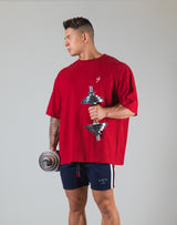 Born To LYFT Back Print Big T-Shirt "Wide Body" - Red