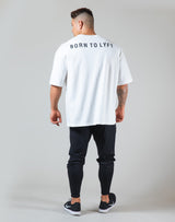 Born To LYFT Back Print Big T-Shirt "Wide Body" - White