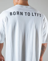 Born To LYFT Back Print Big T-Shirt "Wide Body" - White