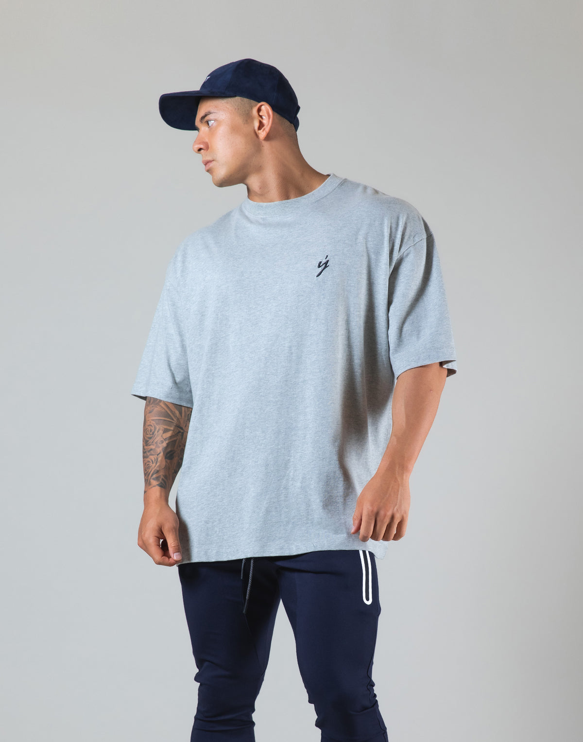 Born To LYFT Back Print Big T-Shirt "Wide Body" - Grey
