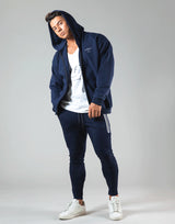 Flag Zip-Up Hoodie - Navy