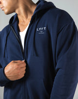 Flag Zip-Up Hoodie - Navy