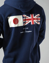 Flag Zip-Up Hoodie - Navy