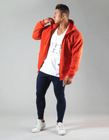 Flag Zip-Up Hoodie - Orange