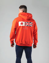 Flag Zip-Up Hoodie - Orange