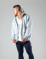Flag Zip-Up Hoodie - Grey