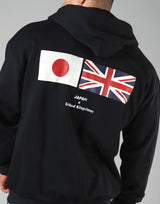 Flag Zip-Up Hoodie - Black