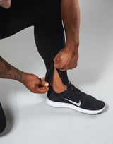 2Way Stretch Piping Pants - Black