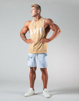 Splash Punk Logo Drop Shoulder Tanktop - Beige