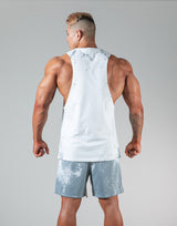 <transcy>Splash Punk Logo Drop Shoulder Tank Top --White</transcy>