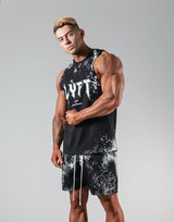 Splash Punk Logo Drop Shoulder Tanktop - Black