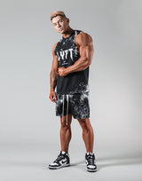 Splash Punk Logo Drop Shoulder Tanktop - Black