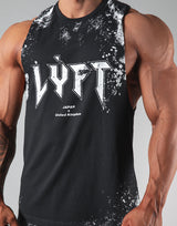 Splash Punk Logo Drop Shoulder Tanktop - Black