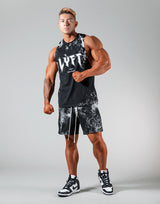 Splash Punk Logo Drop Shoulder Tanktop - Black