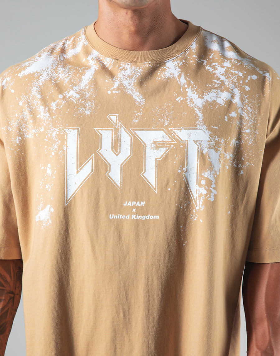 Splash Punk Logo Big T-Shirt "Wide Body" - Beige