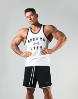 <transcy>Dumbbel Logo Training Tanktop- White</transcy>
