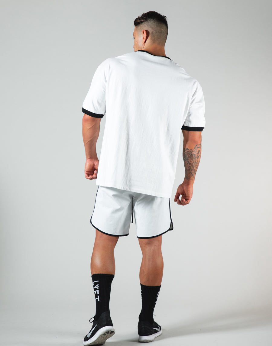 Dumbbel Logo Big T-Shirt - White
