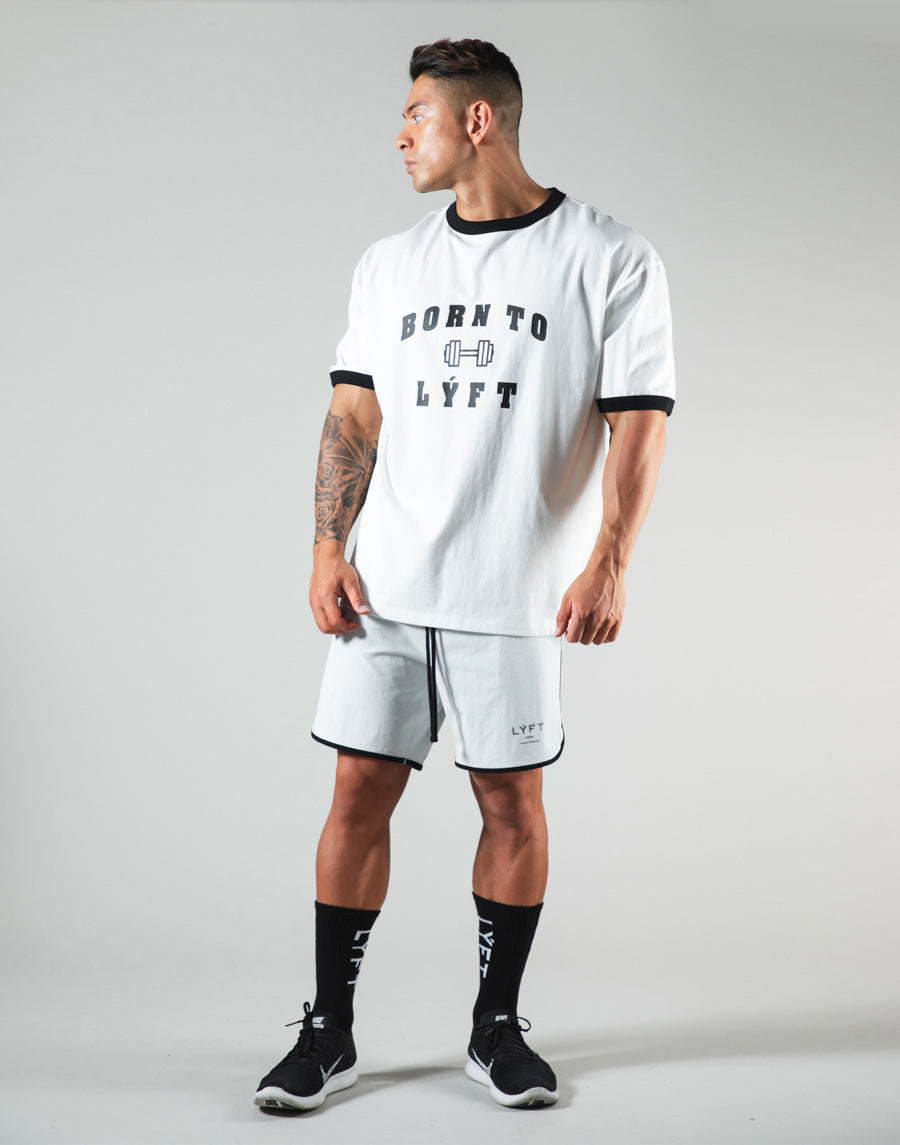 Dumbbel Logo Big T-Shirt - White