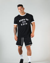 Dumbbel Logo Big T-Shirt - Black