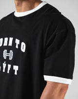 Dumbbel Logo Big T-Shirt - Black