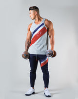 2Way Wide Stripe Tanktop - Grey