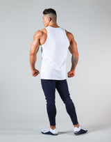 2Way Wide Stripe Tanktop - White