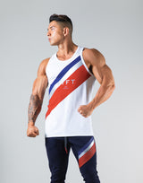 2Way Wide Stripe Tanktop - White