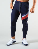 2Way Wide Stripe Pants - Navy