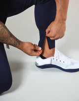 2Way Wide Stripe Pants - Navy