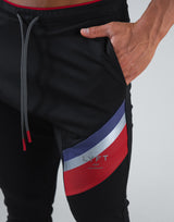 2Way Wide Stripe Pants - Black