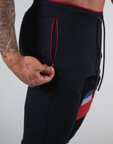 2Way Wide Stripe Pants - Black