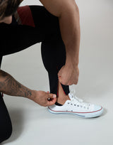 2Way Wide Stripe Pants - Black